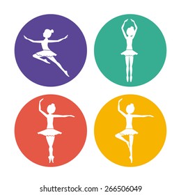 Dancer design over white background, vector illustration