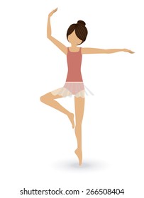 dancer design over white background, vector illustration