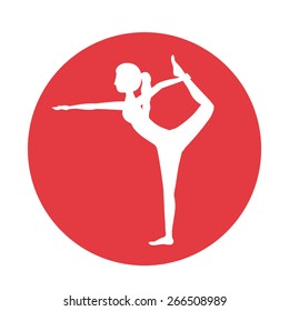 Dancer design over white background, vector illustration
