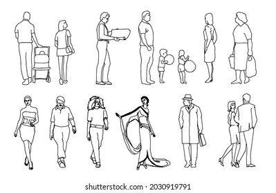 
Dancer, families and a man with a pram.