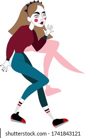 Dancer girl. Dance. Sport girl
