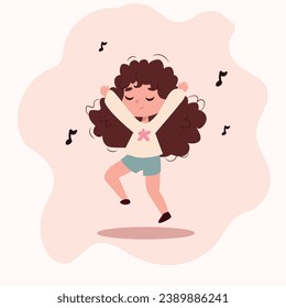 dancer the girl is dancing. vector illustration of a girl who dances. dancing. dance day