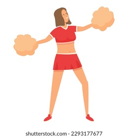Dancer girl icon cartoon vector. Pom leader. Woman team