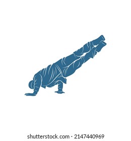 Dancer Hip hop design vector template, Street dancer silhouette vector illustration, break dance, jazz funk, rap, freestyle