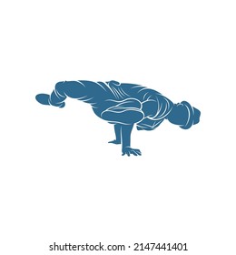 Dancer Hip hop design vector template, Street dancer silhouette vector illustration, break dance, jazz funk, rap, freestyle