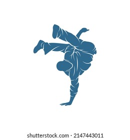 Dancer Hip hop design vector template, Street dancer silhouette vector illustration, break dance, jazz funk, rap, freestyle