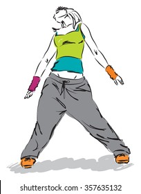 dancer hip-hop illustration 2
