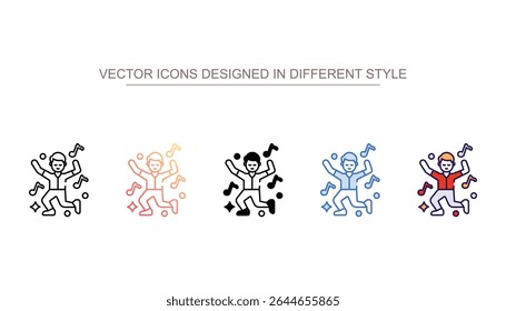 Dancer icon design with white background stock illustration