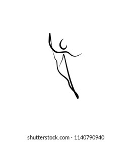 dancer icon. Element of dance icon for mobile concept and web apps. Thin line dancer icon can be used for web and mobile