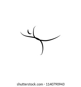 dancer icon. Element of dance icon for mobile concept and web apps. Thin line dancer icon can be used for web and mobile