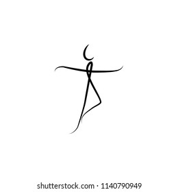 dancer icon. Element of dance icon for mobile concept and web apps. Thin line dancer icon can be used for web and mobile
