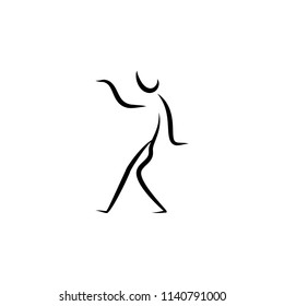 dancer icon. Element of dance icon for mobile concept and web apps. Thin line dancer icon can be used for web and mobile