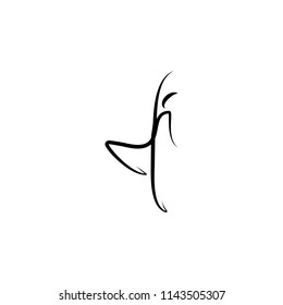 dancer icon. Element of dance icon for mobile concept and web apps. Thin line dancer icon can be used for web and mobile
