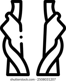 dancer icon. Thin Linear Style Design Isolated On White Background