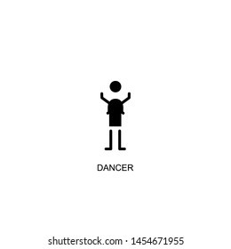 dancer icon vector black design