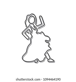 Dancer icon, vector illustration design. Neon logo collection.