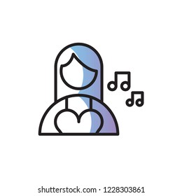 dancer icon vector. job icon modern style