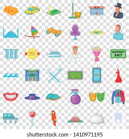 Dancer icons set. Cartoon style of 36 dancer vector icons for web for any design