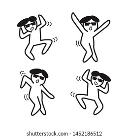 Dancer Icons. Vector concept illustration for design.