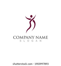Dancer logo and symbol vector