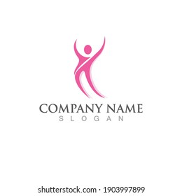 Dancer logo and symbol vector