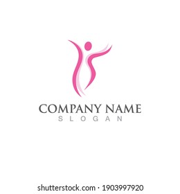Dancer logo and symbol vector