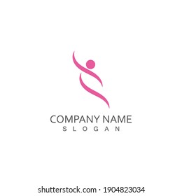 Dancer logo and symbol vector