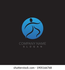 Dancer logo and symbol vector
