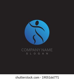 Dancer logo and symbol vector