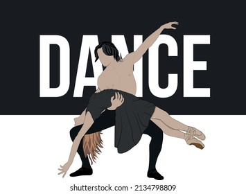 Dancer Man and Woman illustration