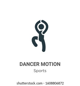 Dancer motion glyph icon vector on white background. Flat vector dancer motion icon symbol sign from modern sports collection for mobile concept and web apps design.