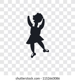 Dancer motion vector icon isolated on transparent background, Dancer motion logo concept