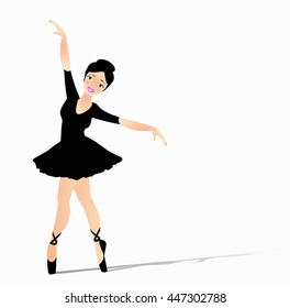 the dancer  on white background