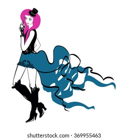 dancer pink hair