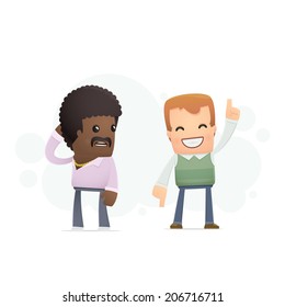 dancer and quirky geek. conceptual illustration