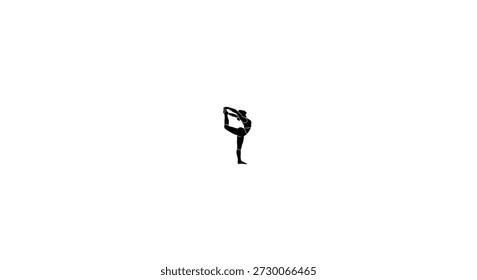 eine Tänzerin anmutige Pose in einer auffälligen schwarzen Silhouette gefangen