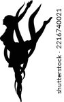 Dancer sihouette vector art and illustration