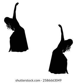 Dancer Silhouette, Belly Dancer illustration, Dancer icon Silhouette, Belly Dancer Silhouette illustration