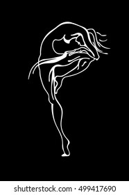 dancer silhouette on a black background