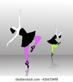 dancer silhouette on gradient background