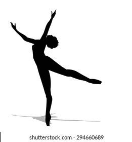 dancer silhouette on white background