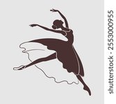 Dancer silhouette vector art and illustration
