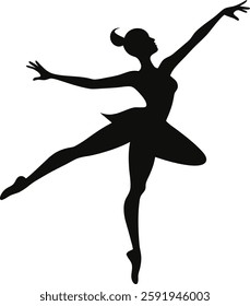 dancer silhouette, vector illustration Icon Set