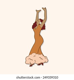 dancer theme elements vector,eps
