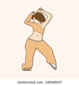 dancer theme elements vector,eps