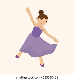 dancer theme elements vector,eps