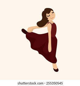 dancer theme elements vector,eps