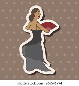 dancer theme elements vector,eps