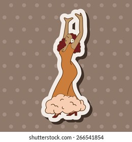 dancer theme elements vector,eps
