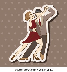 dancer theme elements vector,eps